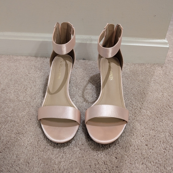 NWT DREAM PAIRS Women's Champagne Colored Open Toe Pump Heeled Sandals Size 8.5 - Picture 6 of 9